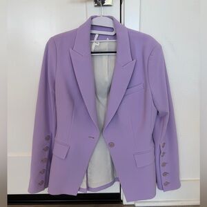Veronica Beard lavender miller single breasted Dickey jacket blazer
